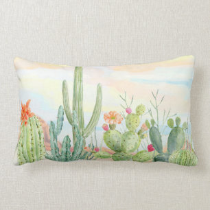 Rectangle Coussin de cactus de sud-ouest