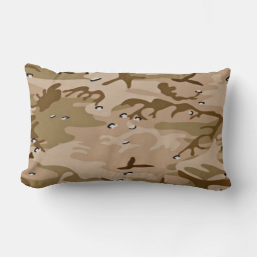 Rectangle Coussin de Camo de sable du désert militaire (Recto)