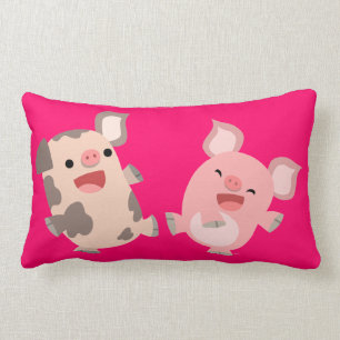 Rectangle Coussin de caricatures de Cute Dancing