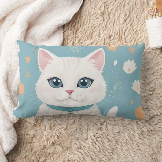 Rectangle Coussin de chat blanc (Couverture)