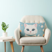 Rectangle Coussin de chat blanc (Chaise)
