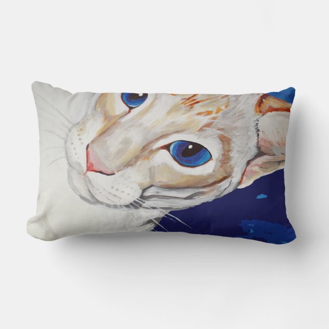 Rectangle Coussin de chat siamois (Recto)