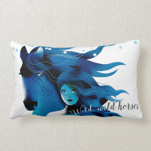Rectangle Coussin de chevaux sauvages