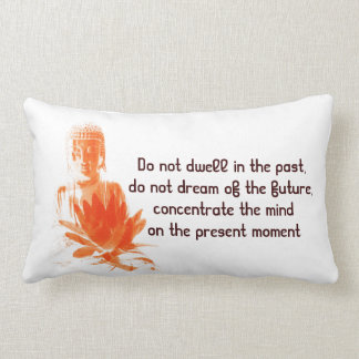 Rectangle Coussin de citation de safran de Bouddha Gautama