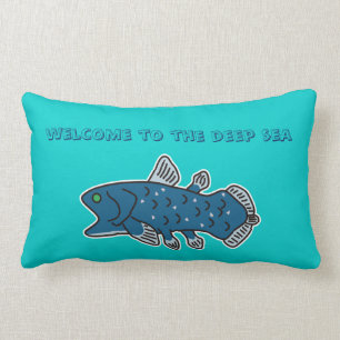 Rectangle Coussin de Coelacanth "ACCUEIL VERS la MER