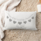 Rectangle Coussin de coeur en diamant du 60e Mariage (Couverture)