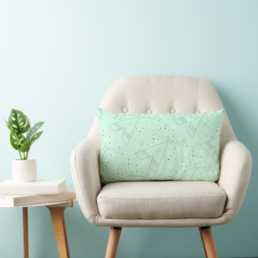 Rectangle Coussin de conception du Motif de Tepee de Mint Tr (Chaise)