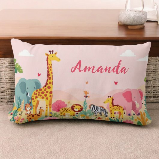 Rectangle Coussin de confort du royaume animal