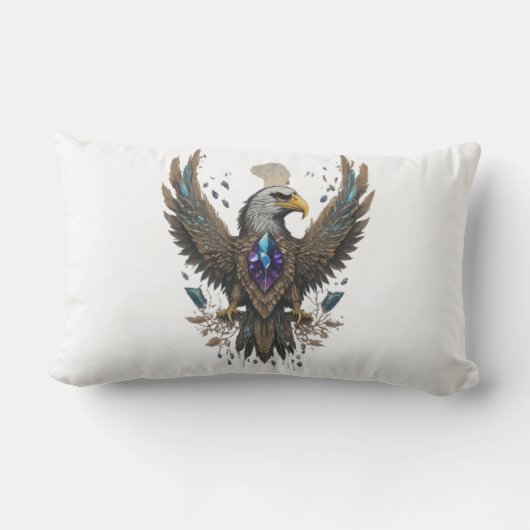 Rectangle Coussin de cristal Eagle Lumbar (Verso)