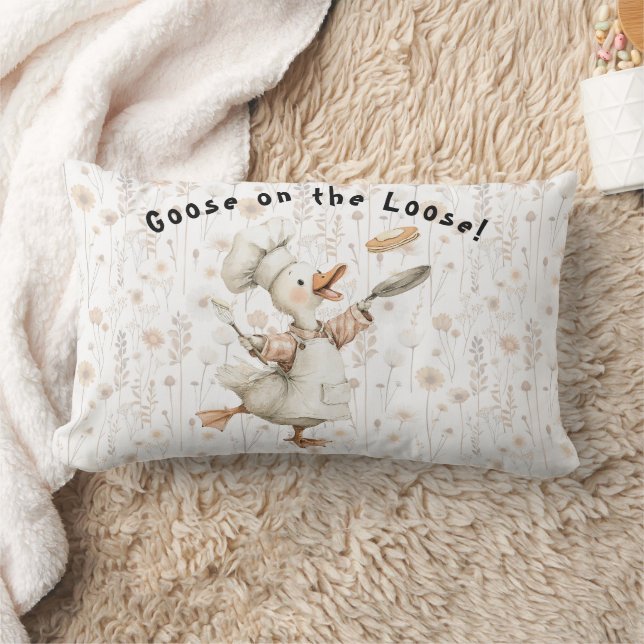 Rectangle Coussin de cuisine 'L'oie en liberté !' (Couverture)