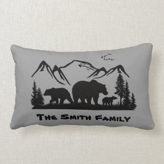 Rectangle Coussin de décor de loge d'ours (personnalisez)