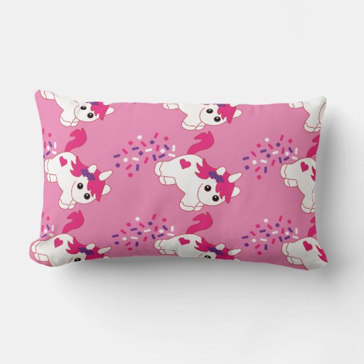 Rectangle Coussin de décoration de crèche licorne mignonne (Recto)