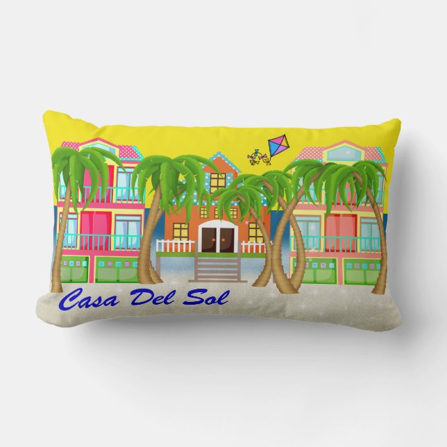 Rectangle Coussin de décoration de plage - SRF (Recto)