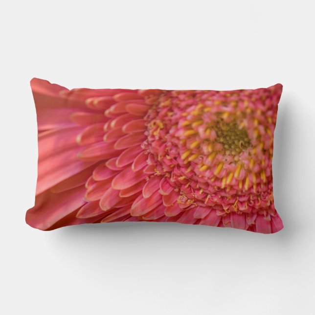 Rectangle Coussin de décoration en polyester à motif floral, (Recto)
