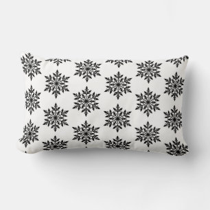 Rectangle Coussin de décoration-Flocons de neige de vacances