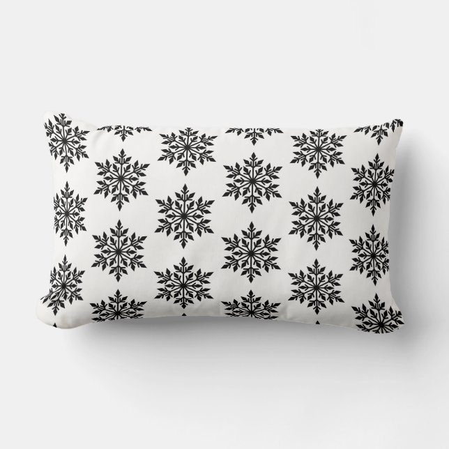 Rectangle Coussin de décoration-Flocons de neige de vacances (Recto)