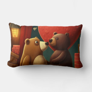Rectangle Coussin de dessin animé de Saint Valentin