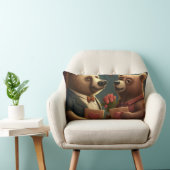 Rectangle Coussin de dessin animé de Saint Valentin (Chaise)