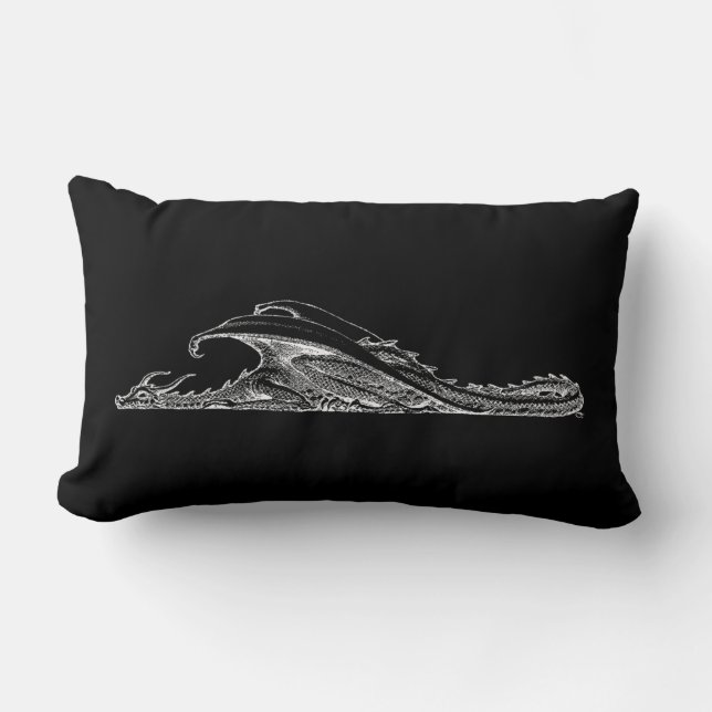 Rectangle Coussin de dragon dormant (Recto)