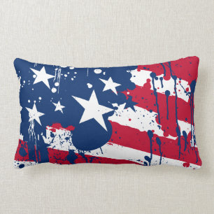 Rectangle Coussin de drapeau de l'Amérique de couleurs