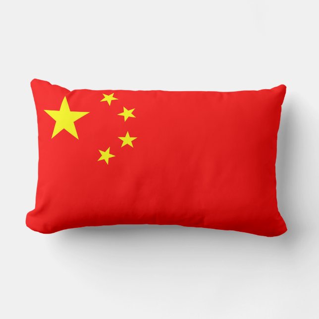 Rectangle coussin de drapeau de pays de porcelaine (Recto)