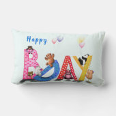 Rectangle Coussin de fête d'anniversaire de l'Ours mignon (Verso)