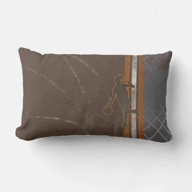 Rectangle Coussin de fille de basket-ball (Recto)