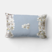 Rectangle Coussin de fleurs blanches Coussin de fleurs blanc (Verso)
