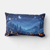 Rectangle Coussin de forêt de nuit (Verso)