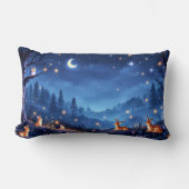 Rectangle Coussin de forêt de nuit (Recto)