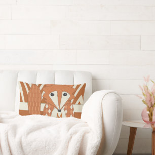Rectangle Coussin de Fox stylisé monogramme