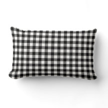 Coussin de jet à carreaux Black Buffalo
