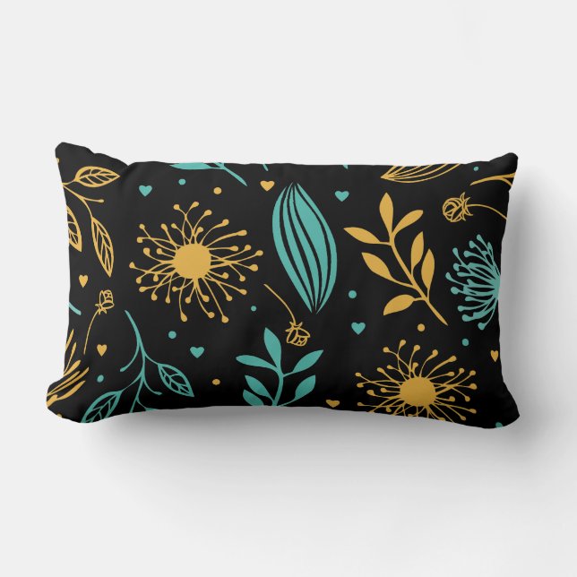 Rectangle Coussin de jet accentué - Floral de la nature (Recto)