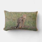 Rectangle Coussin de jet de bébé guépard et éléphant (Recto)