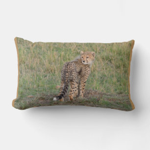Rectangle Coussin de jet de bébé guépard et éléphant
