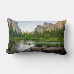 Rectangle Coussin de jet de montagne de la rivière de la val