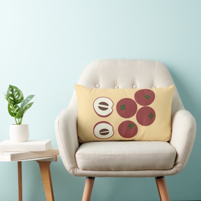 Rectangle Coussin de jet en velours de pomme (Chaise)