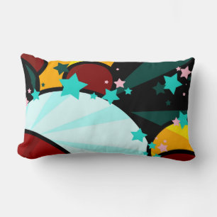 Rectangle Coussin de jet, étoiles et planètes lumineuses et