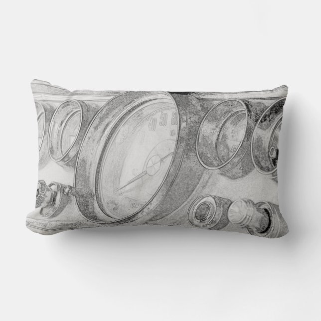 Rectangle Coussin de jet funky Chrysler tableau de bord croq (Recto)