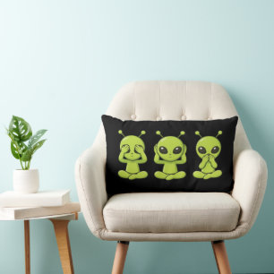 Rectangle Coussin de jet See, Hear, Speak No Evil Lumbar