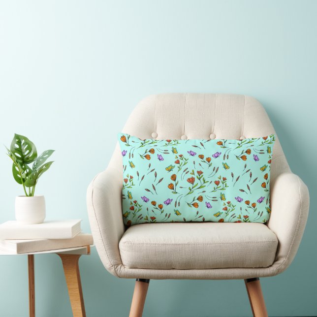 Rectangle Coussin de jet Whimsy Bloom Floral (Chaise)