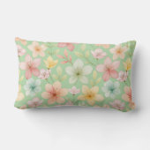 Rectangle Coussin de jeté lombaire Fleur de menthe (Verso)
