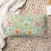 Rectangle Coussin de jeté lombaire Fleur de menthe (Couverture)