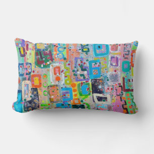 Rectangle Coussin de jetée lombaire poly Block Party