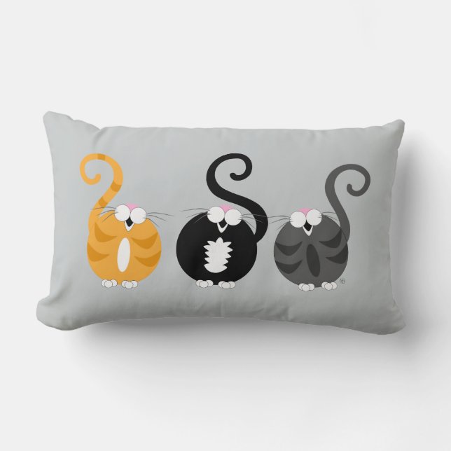 Rectangle Coussin de Kitty Rolly Pollies (Recto)