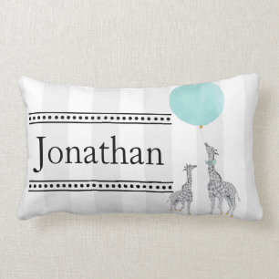 Rectangle Coussin de la crèche moderne Stripes et Giraffes