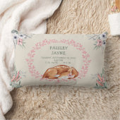 Rectangle coussin de la naissance de la petite fille endormi (Couverture)