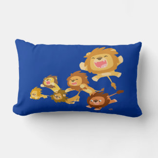 Rectangle Coussin de la parade des Lions en caricature