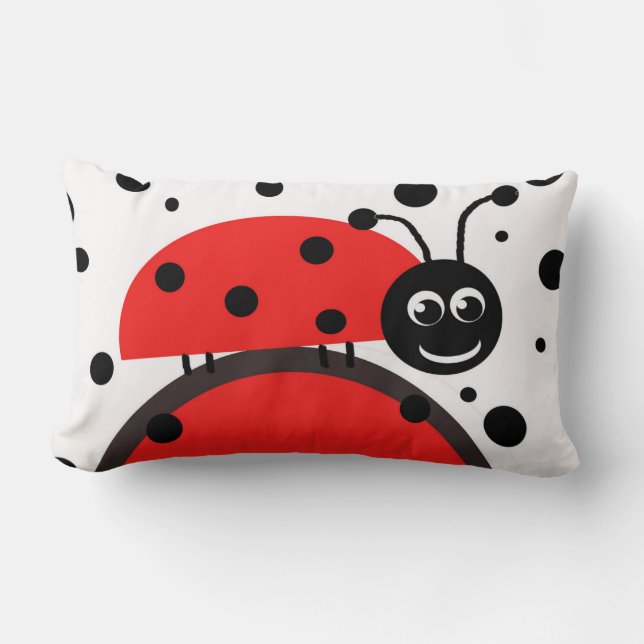 Rectangle Coussin de lancer coccinelle (Recto)