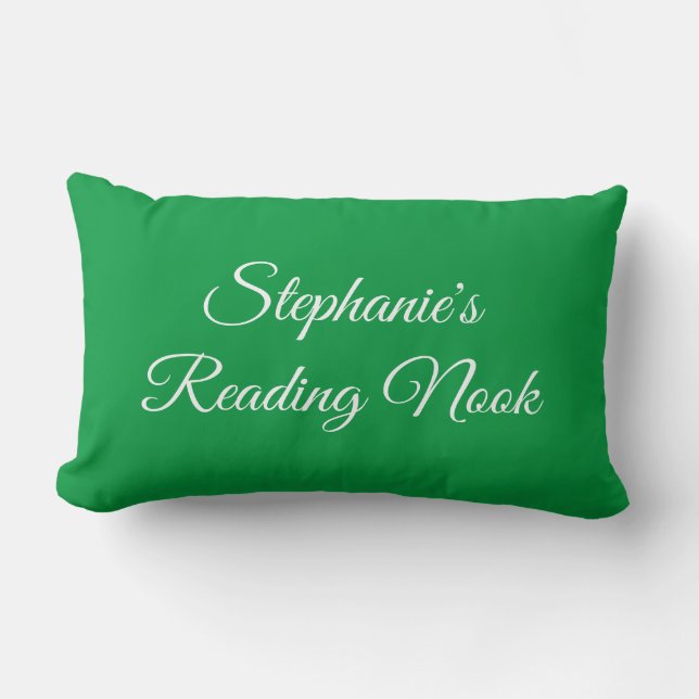 Rectangle Coussin de lecture personnalisé, élégant, Kelly ve (Recto)